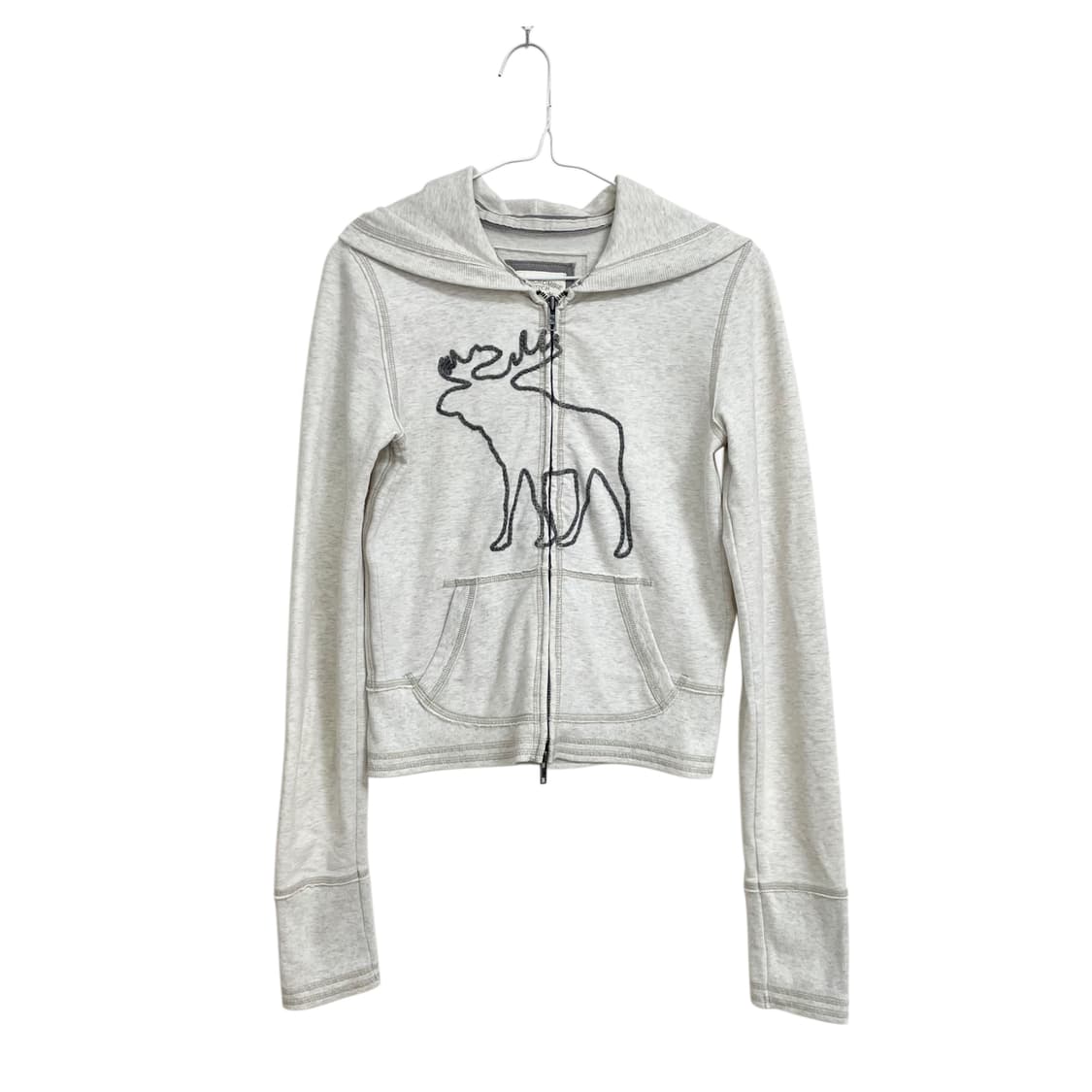 Abercrombie 아베크롬비 오트밀 딱붙 후드집업 아베후집 아베후드 상품이미지8