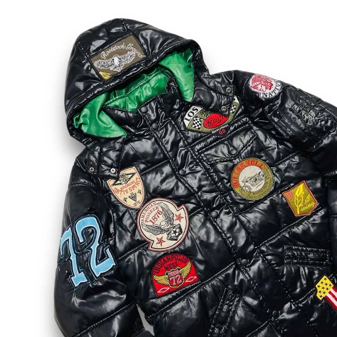 Six Star 모터사이클 바이커 패치 락시크 유광 패딩 상품이미지2