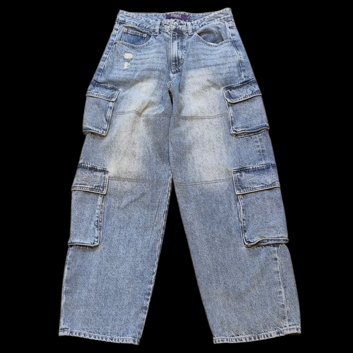 30인치 새미와이드핏 더블카고 데님팬츠  상품이미지1