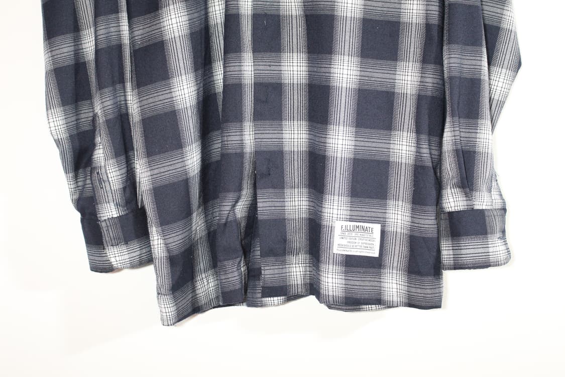 146. F.ILLUMINATE 네이비 체크 긴팔 셔츠 상품이미지3
