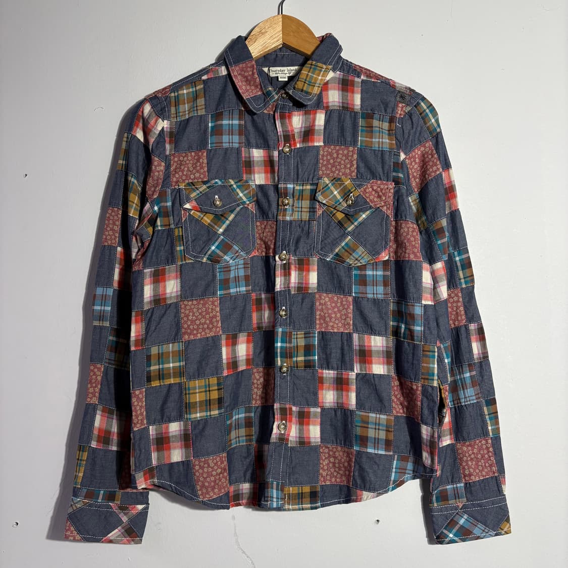 써스데이 아일랜드 패치워크 체크 셔츠 (무료배송) 상품이미지1