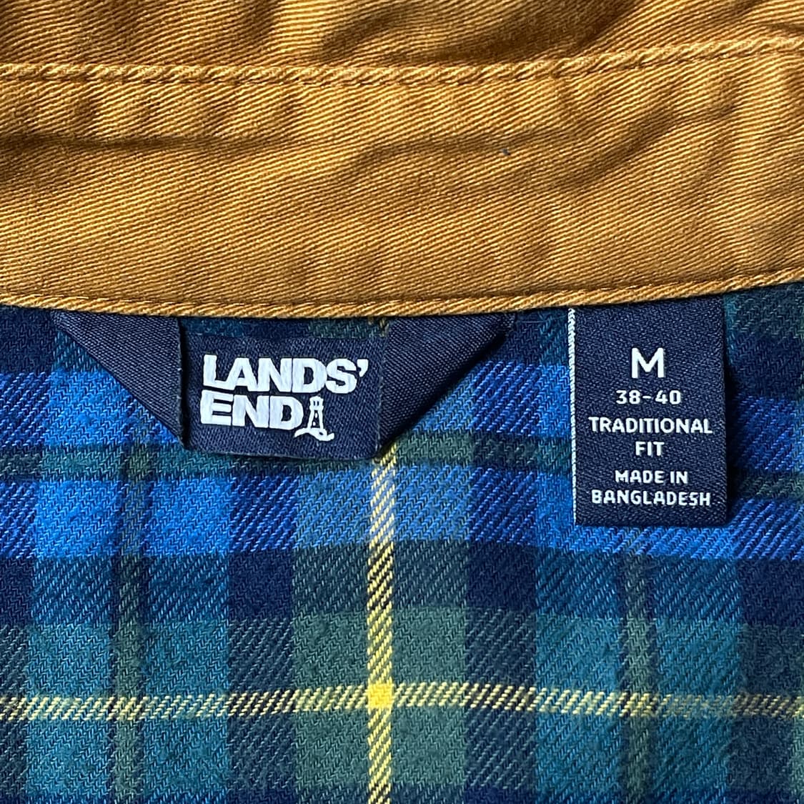 LANDS' END 빈티지 카멜 플란넬 셔츠자켓 A00442 상품이미지10