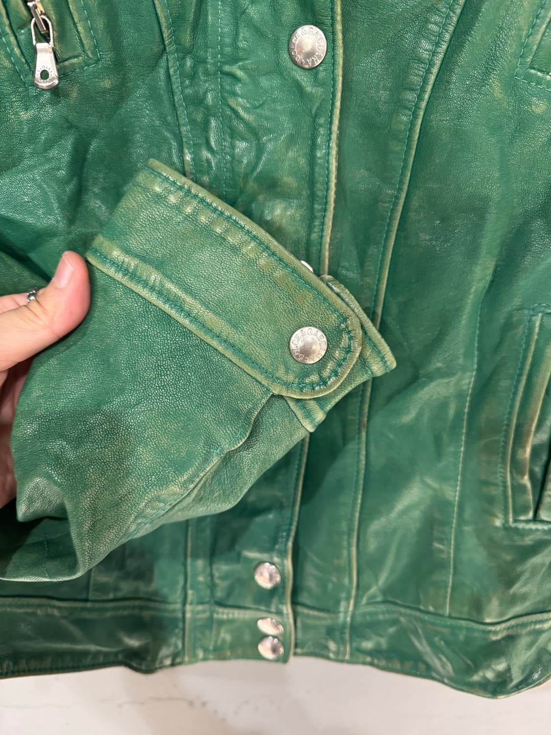 돌체앤가바나 아카이브 고트스킨 가죽자켓 상품이미지6