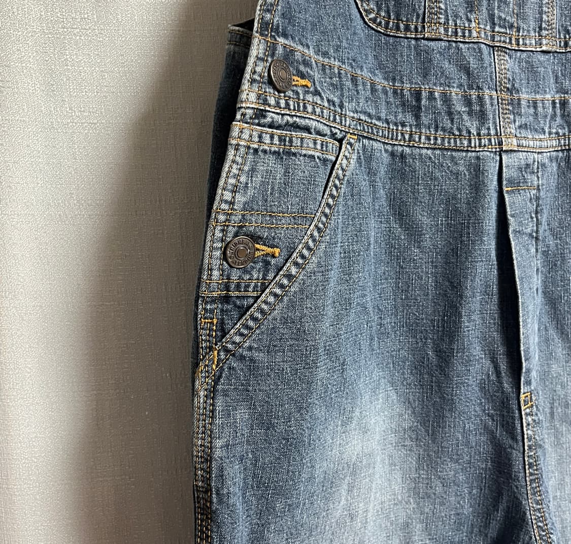 유니온베이 데님 와이드팬츠 오버롤 점프수트 M 상품이미지4