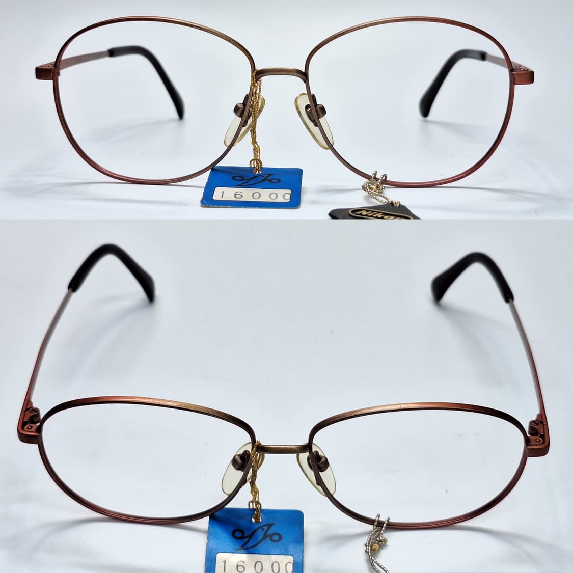 니콘 FB 645-54 안경테 54mm 로즈 오벌 라운드 일본 빈티지 상품이미지9