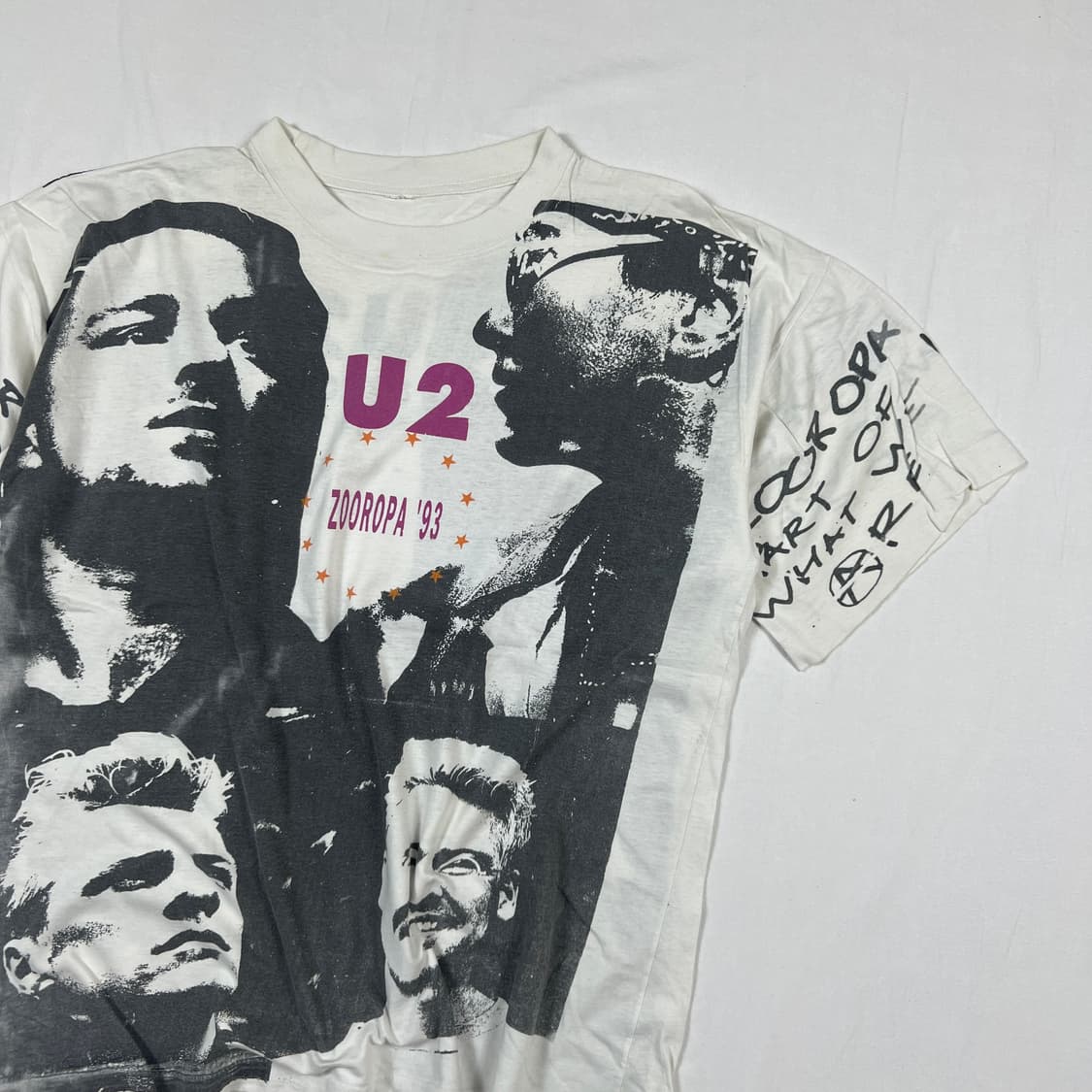 90’s u2 락밴드 93 zooropa 투어 반팔티 상품이미지3