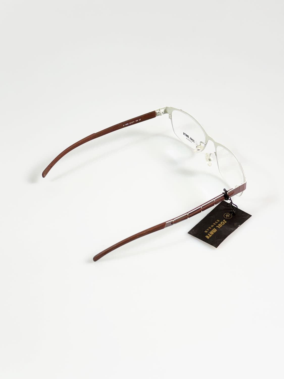 SOUL MATE 브라운 메탈 스퀘어 글리터 프레임 빈티지 안경 상품이미지4