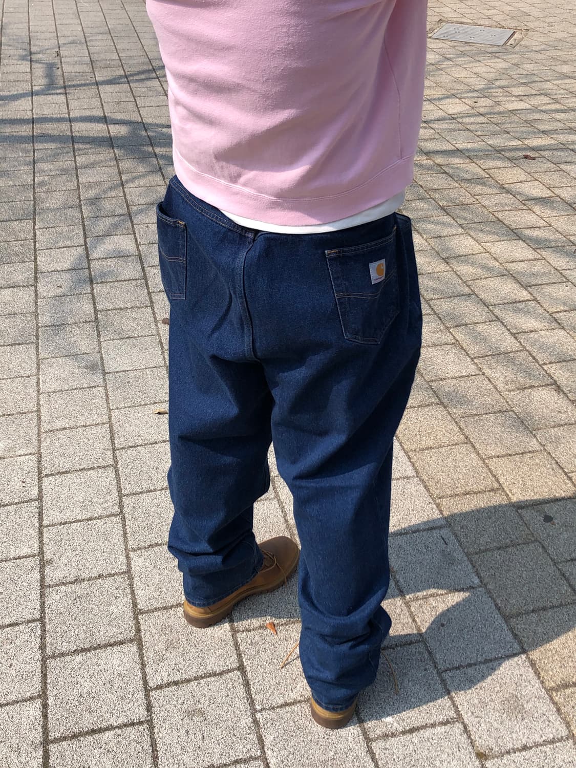 빅사이즈 칼하트 릴렉스드 핏 진청 데님 팬츠 (46X32) 상품이미지3