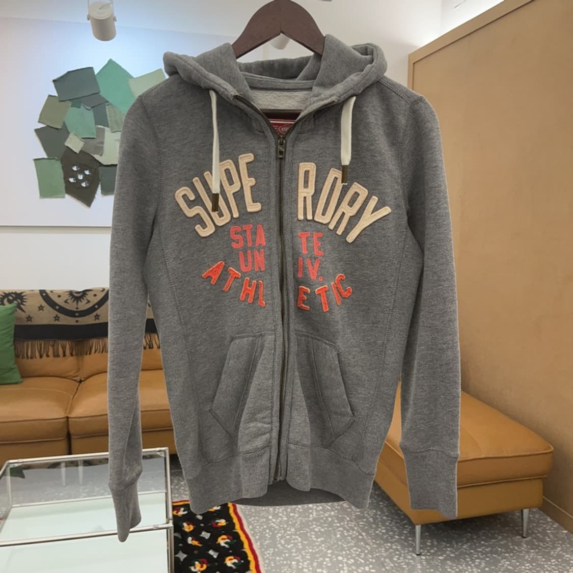 슈퍼드라이 빈티지 Y2K 키치 기모 후드 집업 S C08304 상품이미지3