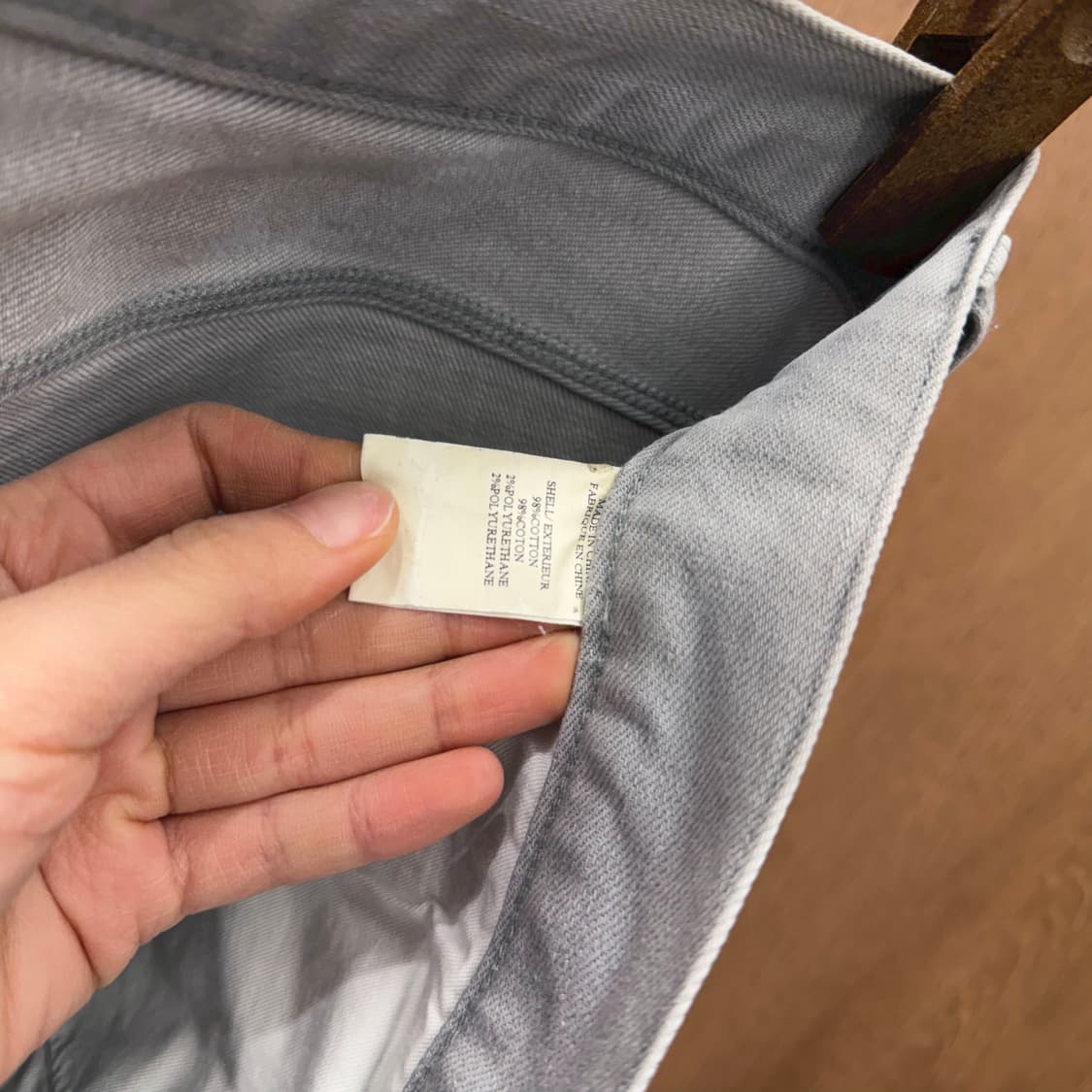 띠어리 데님 팬츠 5포켓 스판 코튼 디테일 슬림 테이퍼드핏 라이트 그레이 상품이미지8