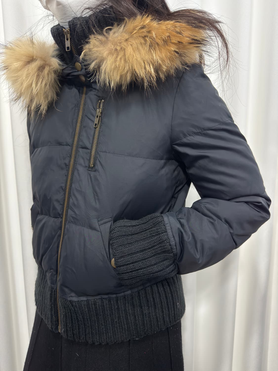 dgrace fur hood short padding 상품이미지4