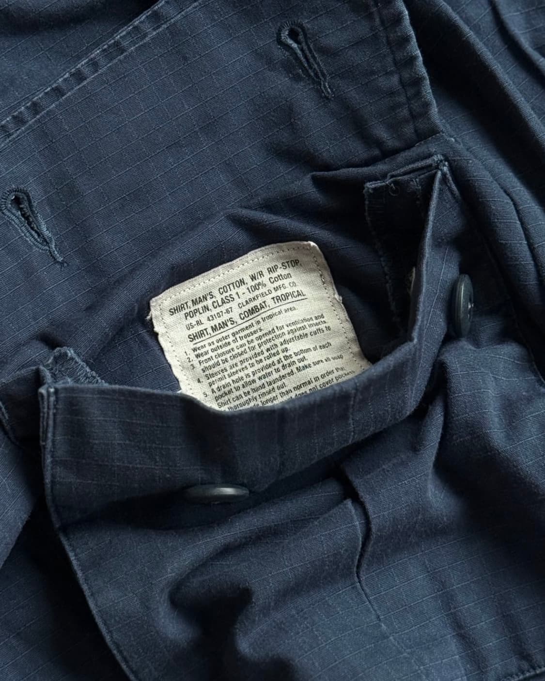 폴로 랄프로렌 - 밀리터리 네이비 립스탑 정글 퍼티그 자켓 새상품 상품이미지6