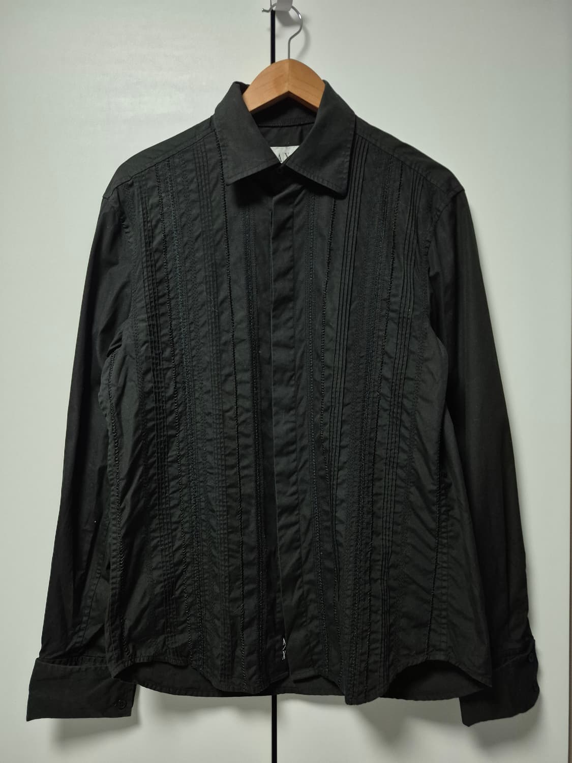 아르마니 익스체인지 고딕 커프스 셔츠 블랙 남성 95~100사이즈 상품이미지1