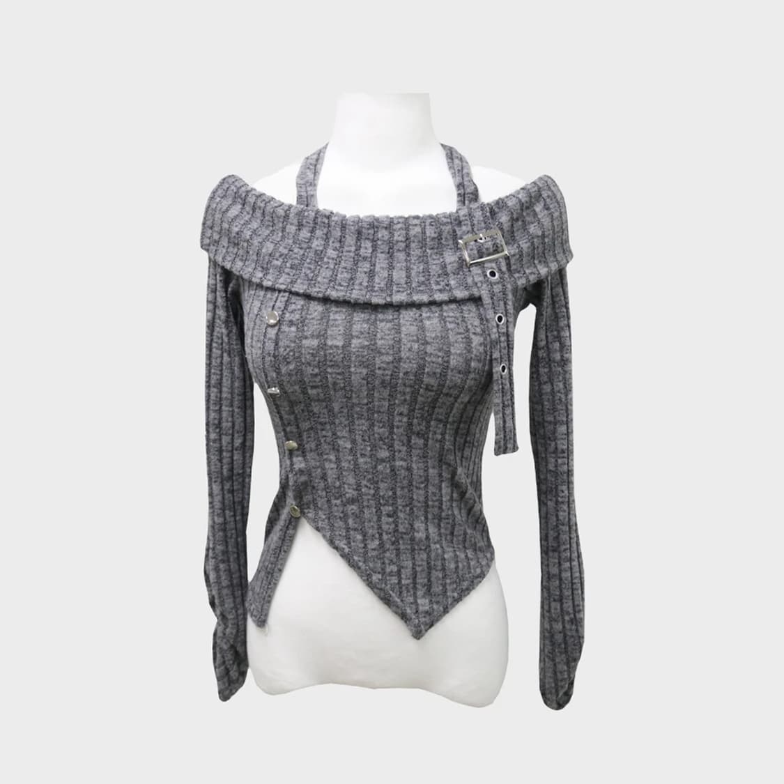 홀터넥 오프숄더 니트 66831 상품이미지1