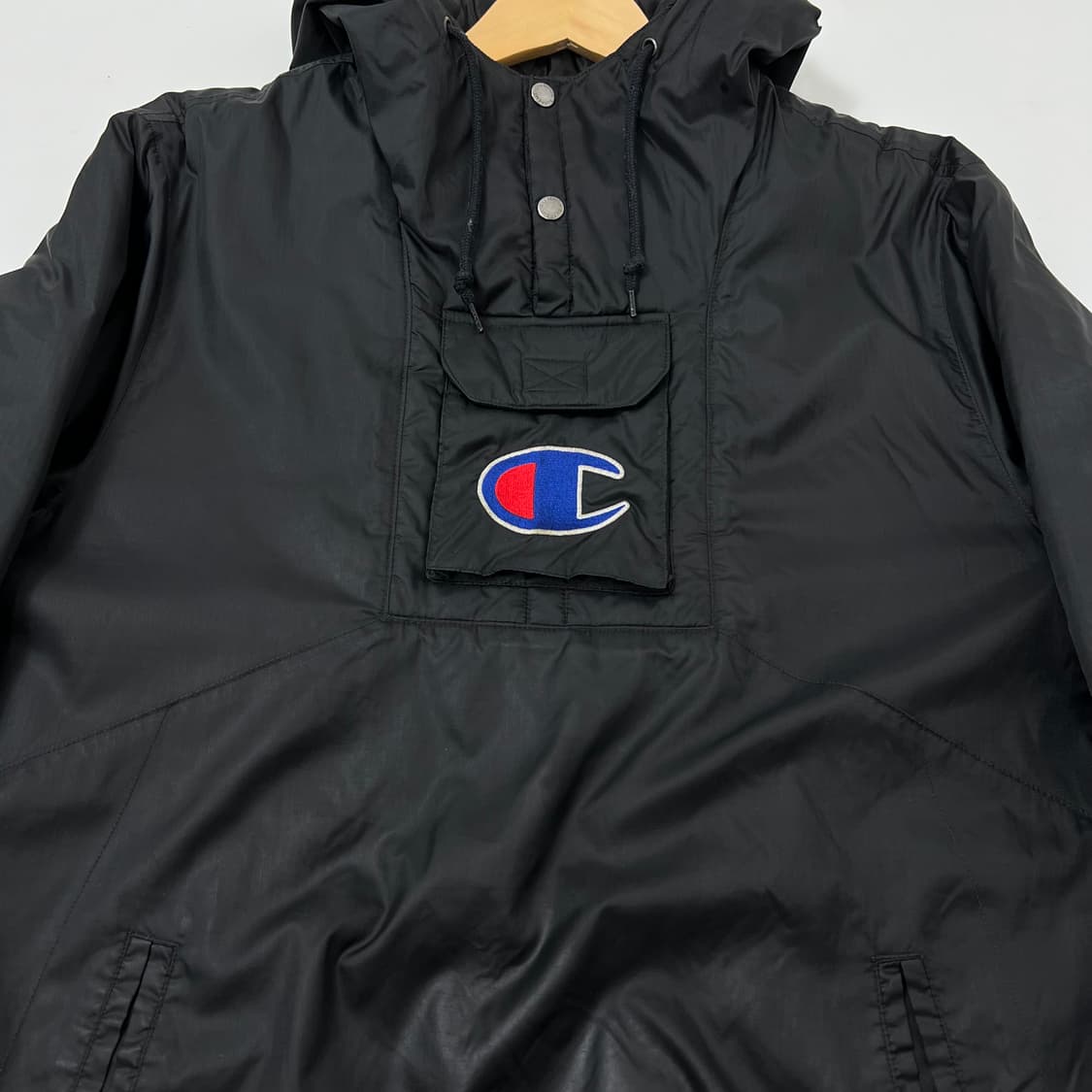 슈프림 X 챔피온 블랙 후드 아노락 점퍼 상품이미지4