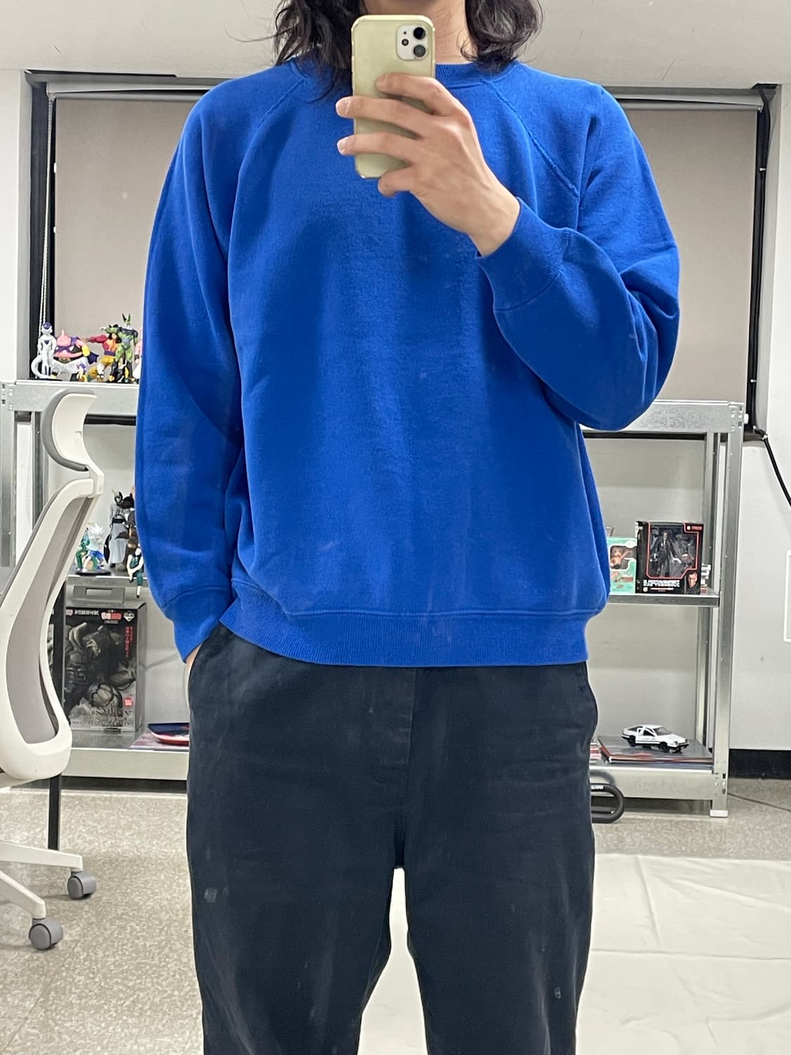 [XL] 90s Hanes USA 헤인즈 블랭크 스웻셔츠 크루넥 상품이미지5