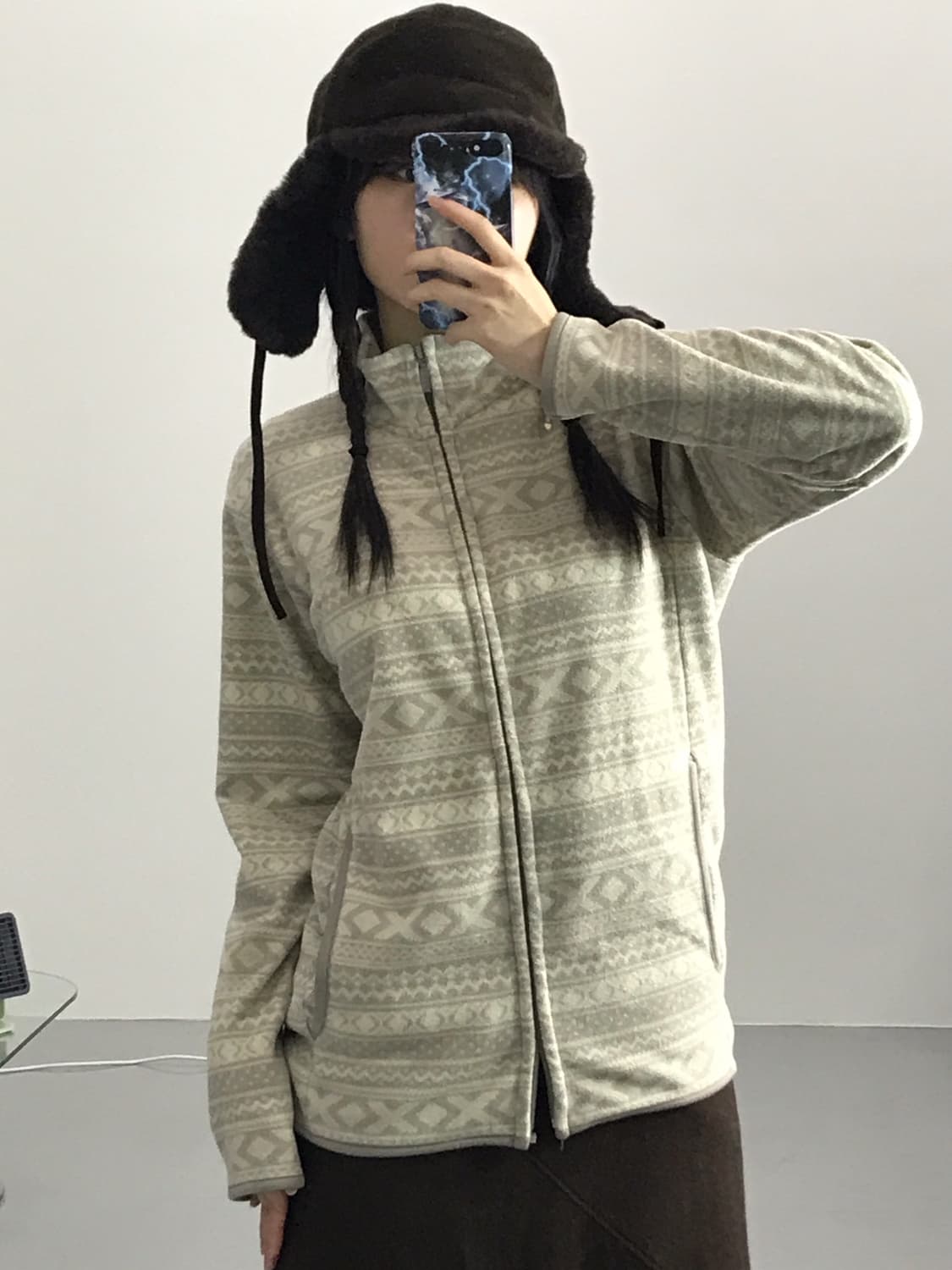 Uniqlo Paisley Fleece Zip Up 상품이미지1