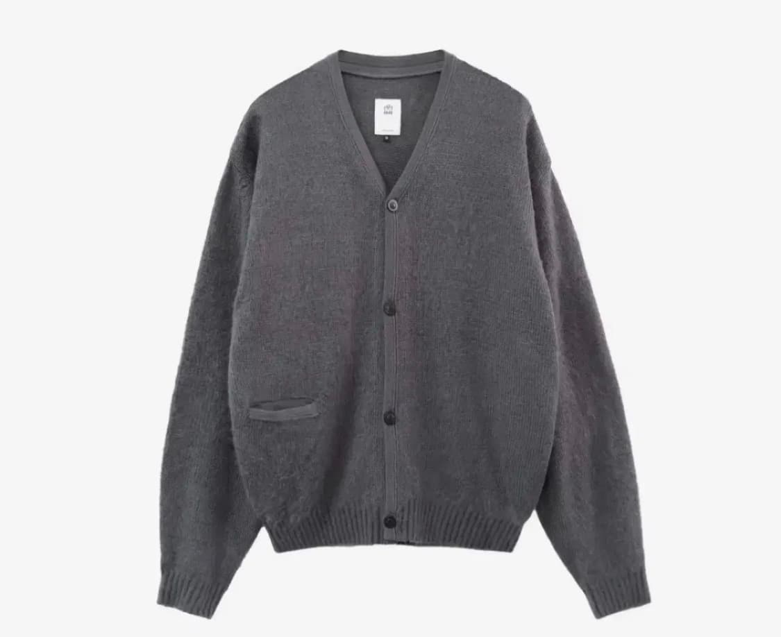 폴리테루 라이트 모헤어 가디건 퍼플 그레이 새상품 팝니다. 상품이미지1