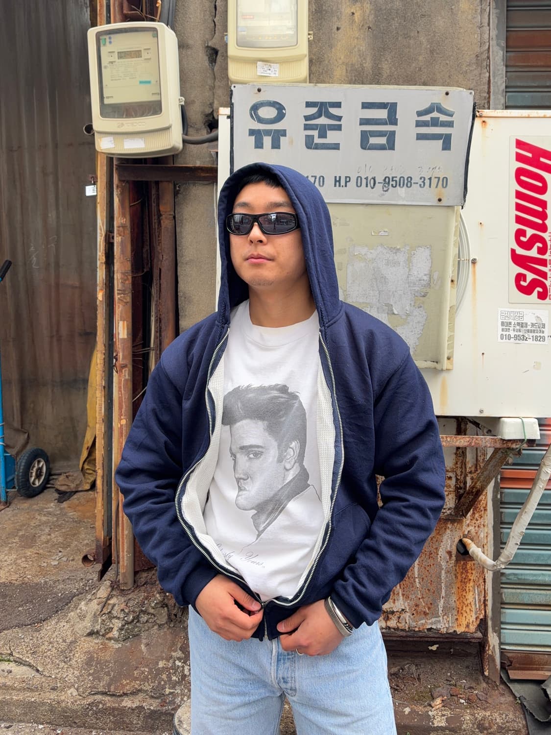 90‘s Elvis Presley portrait single T 상품이미지2