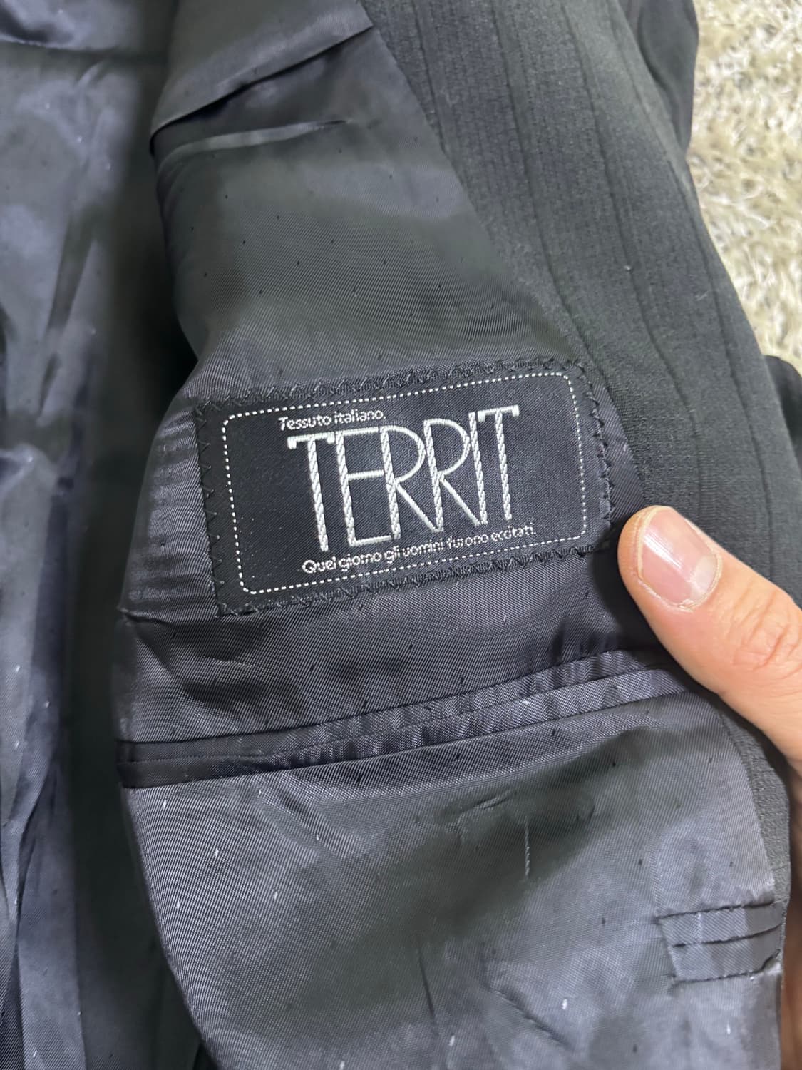 일제 TERRIT 울 블레이저 사이즈 105-110 상품이미지3