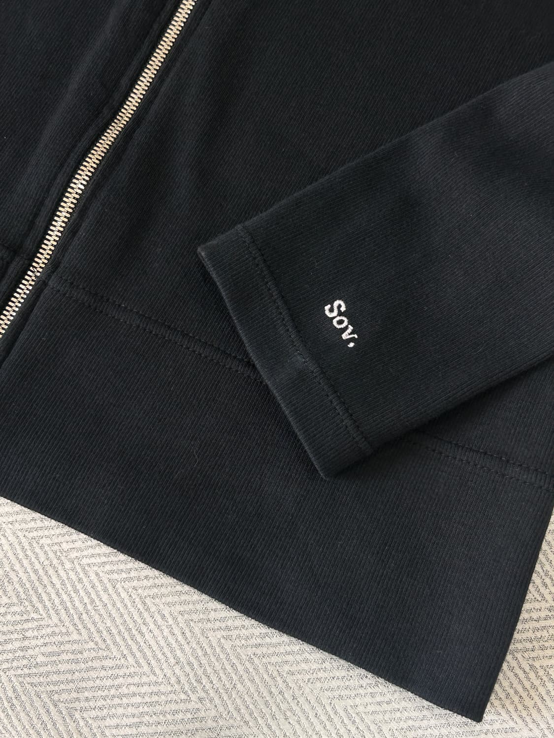 Sov. 롱 슬리브 가벼운 집업 가디건 블랙 Japan 상품이미지9