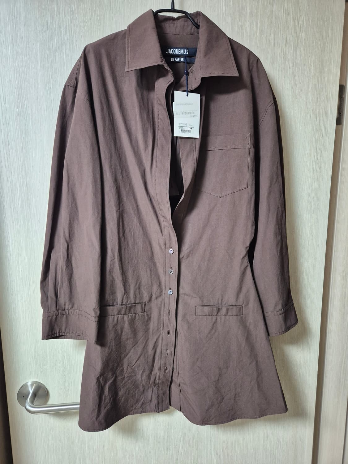 (새제품) 자크뮈스  라 로브 바운힐하 미니 원피스 38 셔츠드레스 상품이미지4