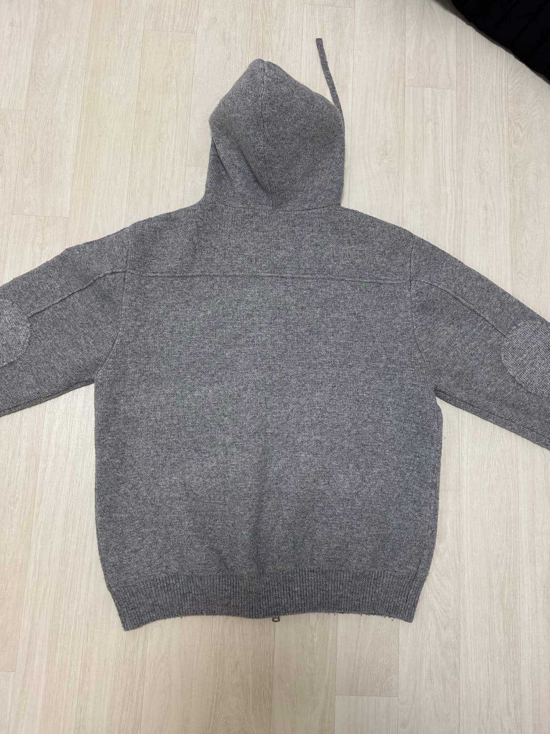그레이 니트후드집업 상품이미지5
