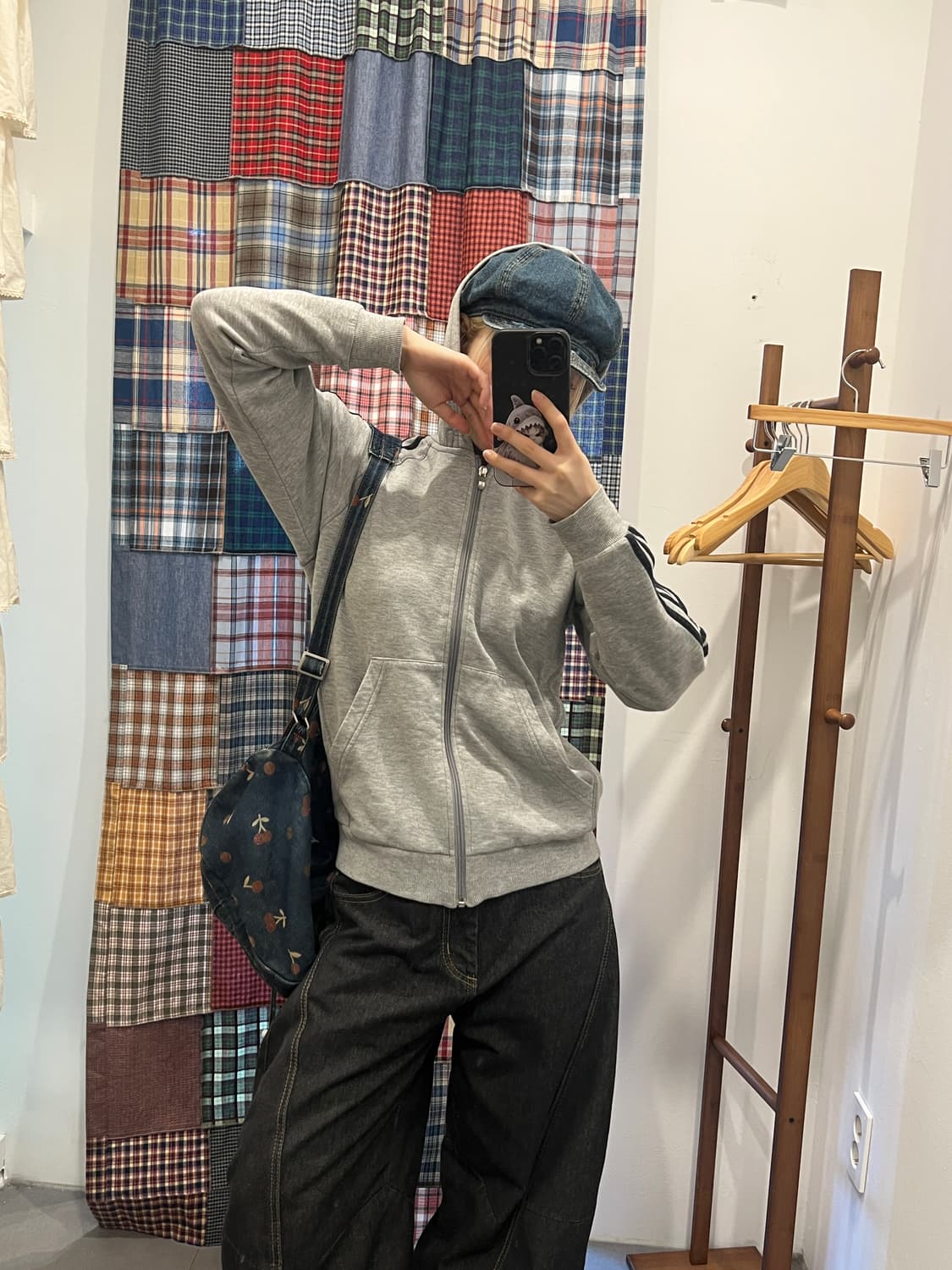 아디다스 그레이 블랙 후드집업 상품이미지2