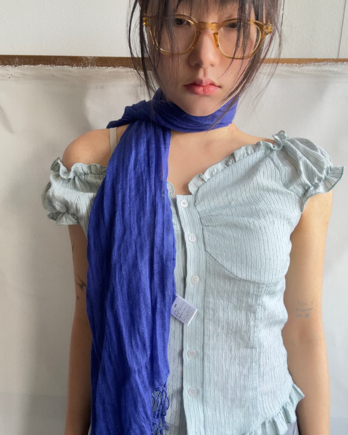 [vtg] Ultramarine Linen muffler 상품이미지1
