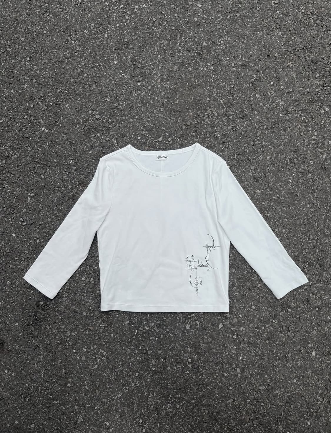 3/4 sleeve tee- white 상품이미지1