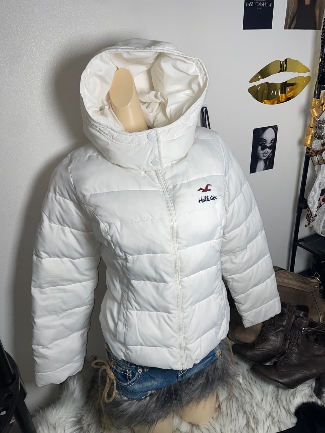 홀리스터 화이트 울프죠 패딩 상품이미지2