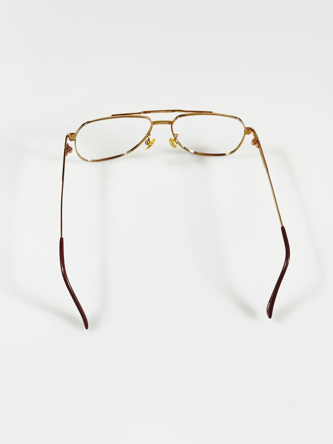 90s P.S.C FASHION 골드 메탈 보잉 빈티지 안경 상품이미지5