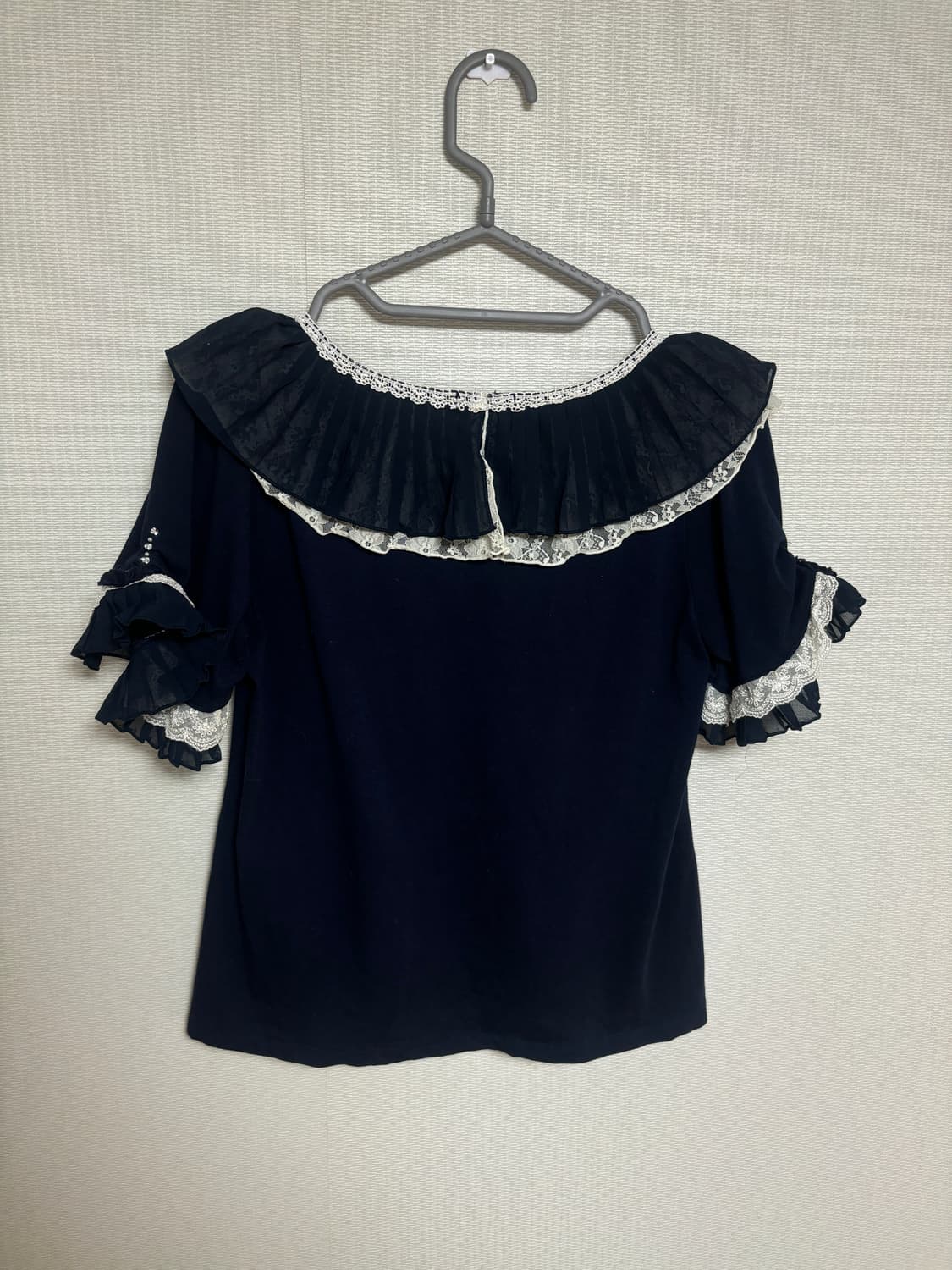 엑시즈팜 네이비 레이스 탑 상품이미지4