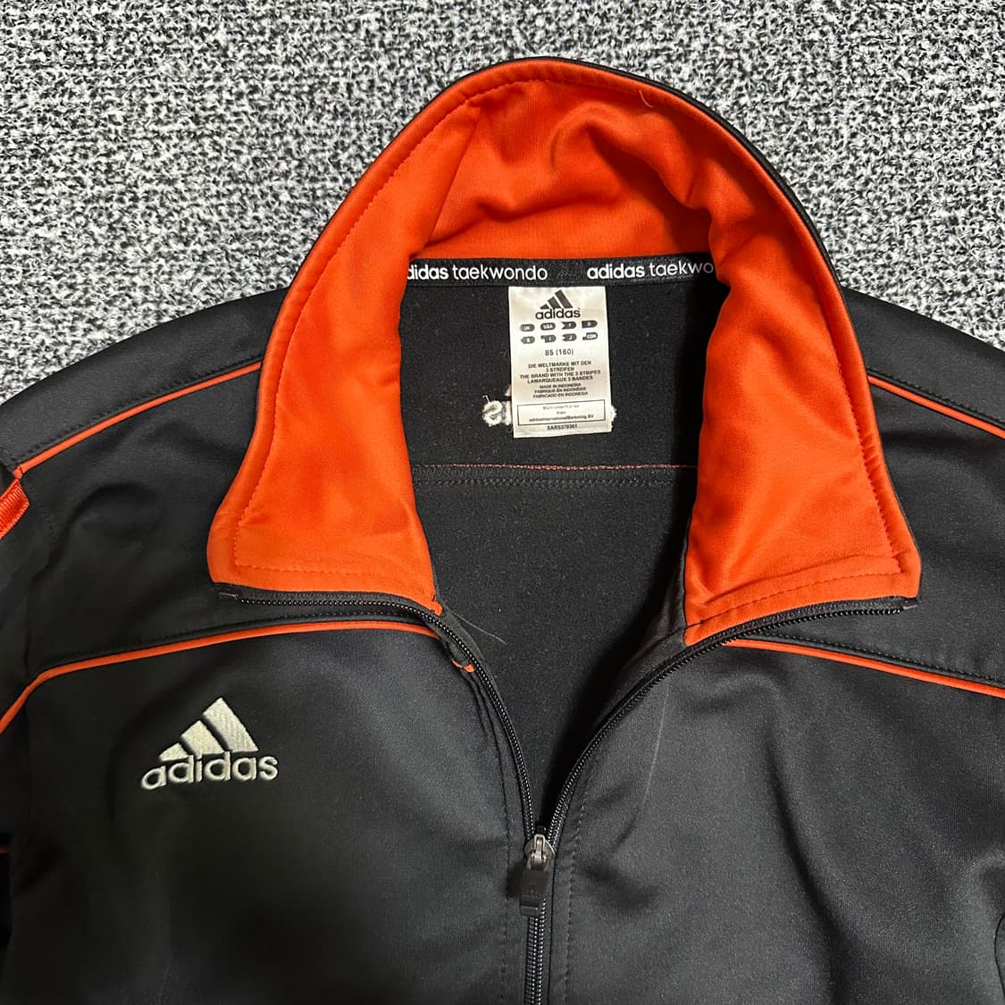 (M추천) 아디다스 블랙/오렌지 삼선 트랙탑 져지 상품이미지2
