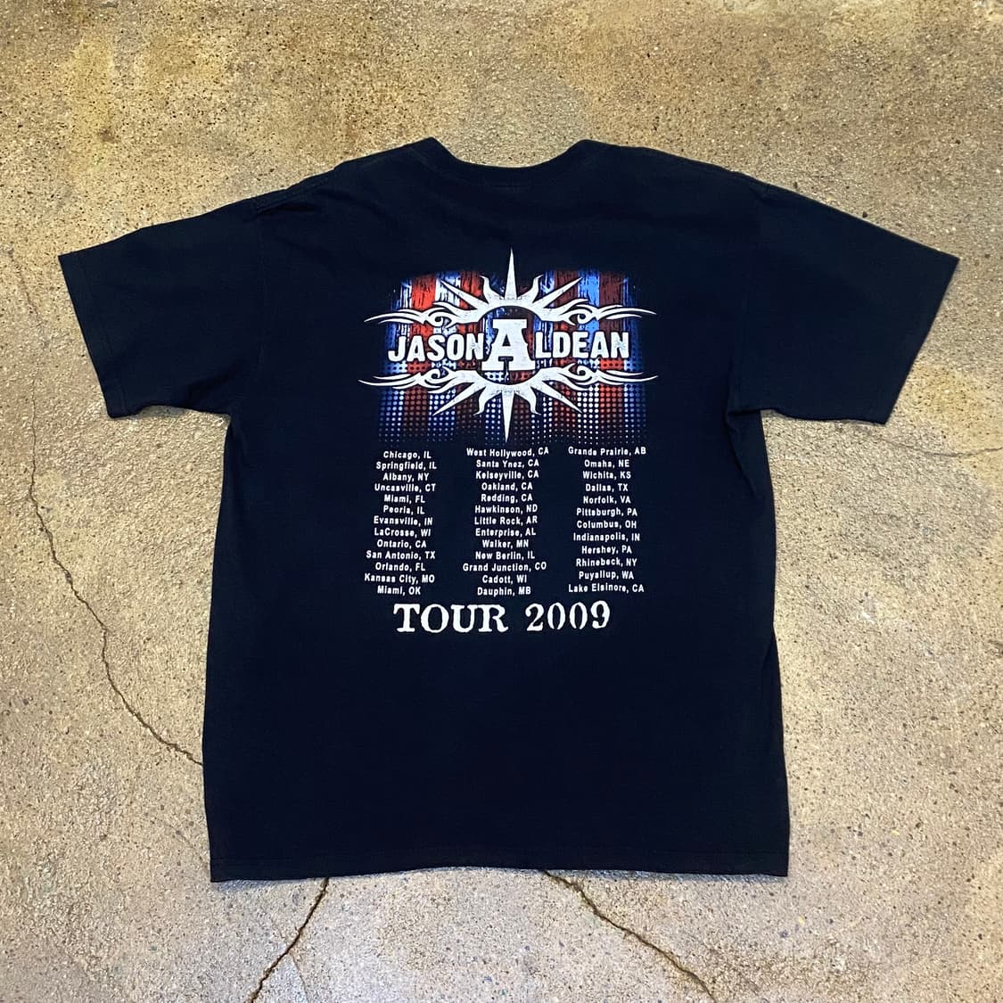 미국 빈티지 제이슨 알딘 콘서트 굿즈 투어티 락티셔츠 반팔 상품이미지5