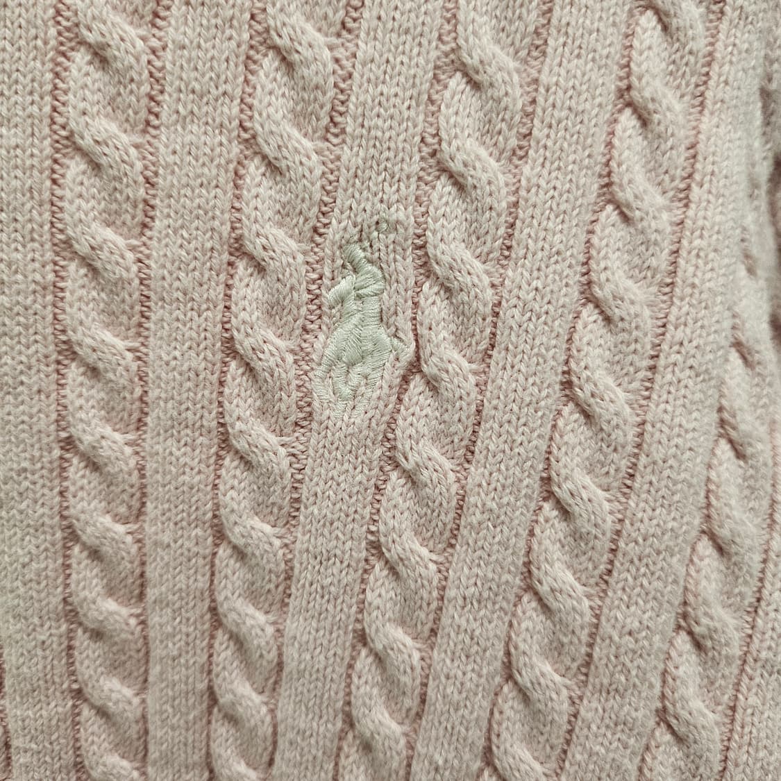 폴로랄프로렌 꽈배기 핑크가디건 상품이미지3