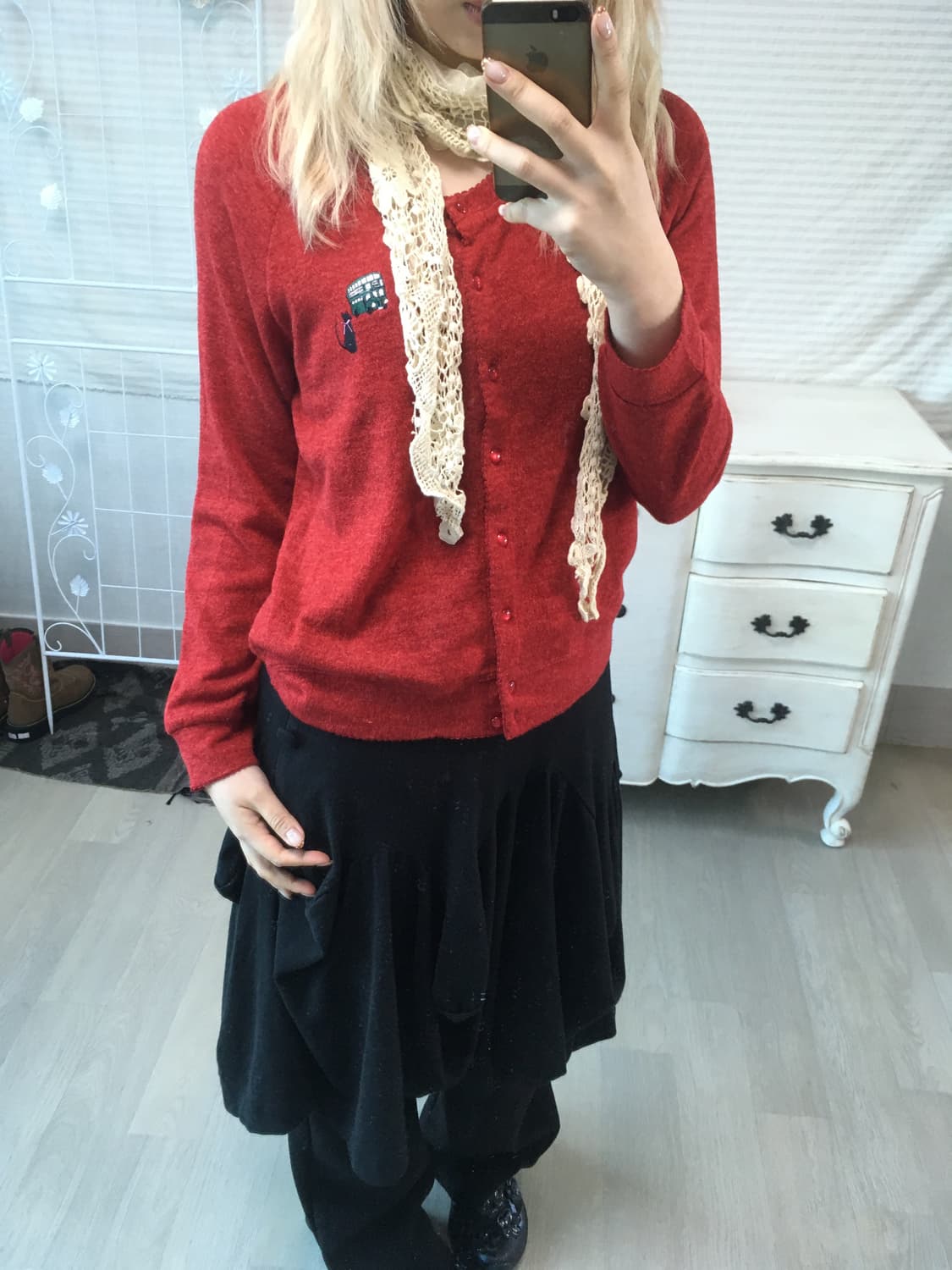 jpn vintage tomato bokashi cardigan 상품이미지1