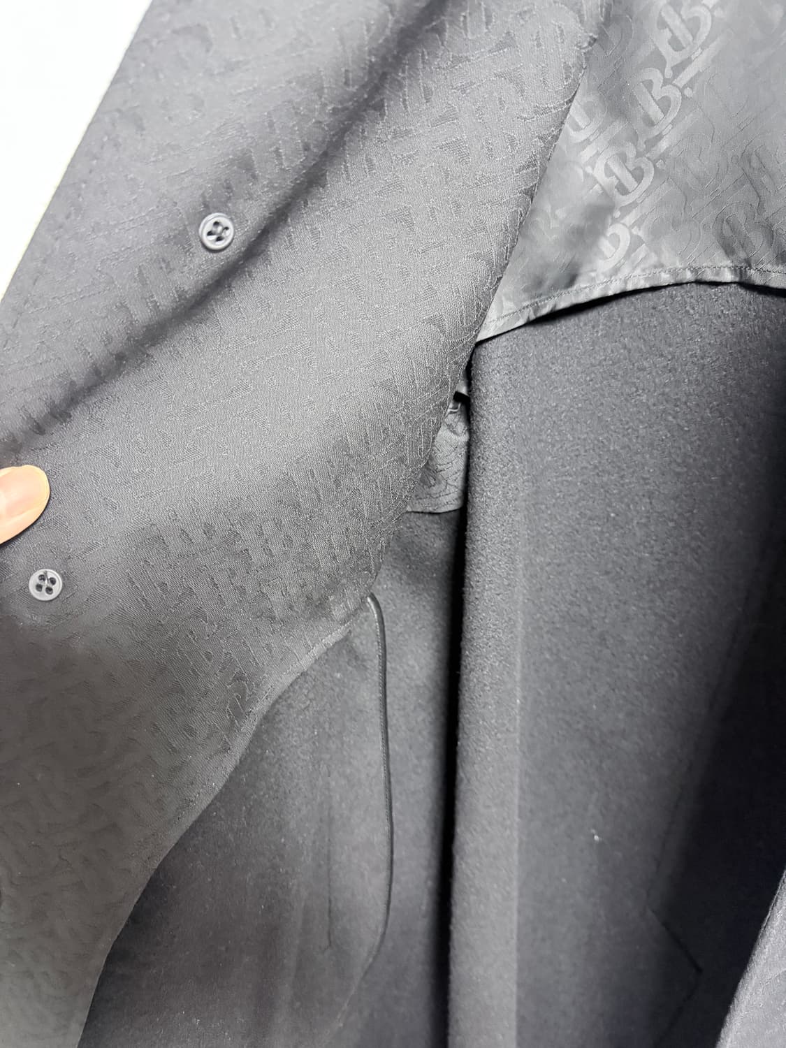 버버리 캐시미어100% 핸드메이드 싱글 코트/48(50) 상품이미지3