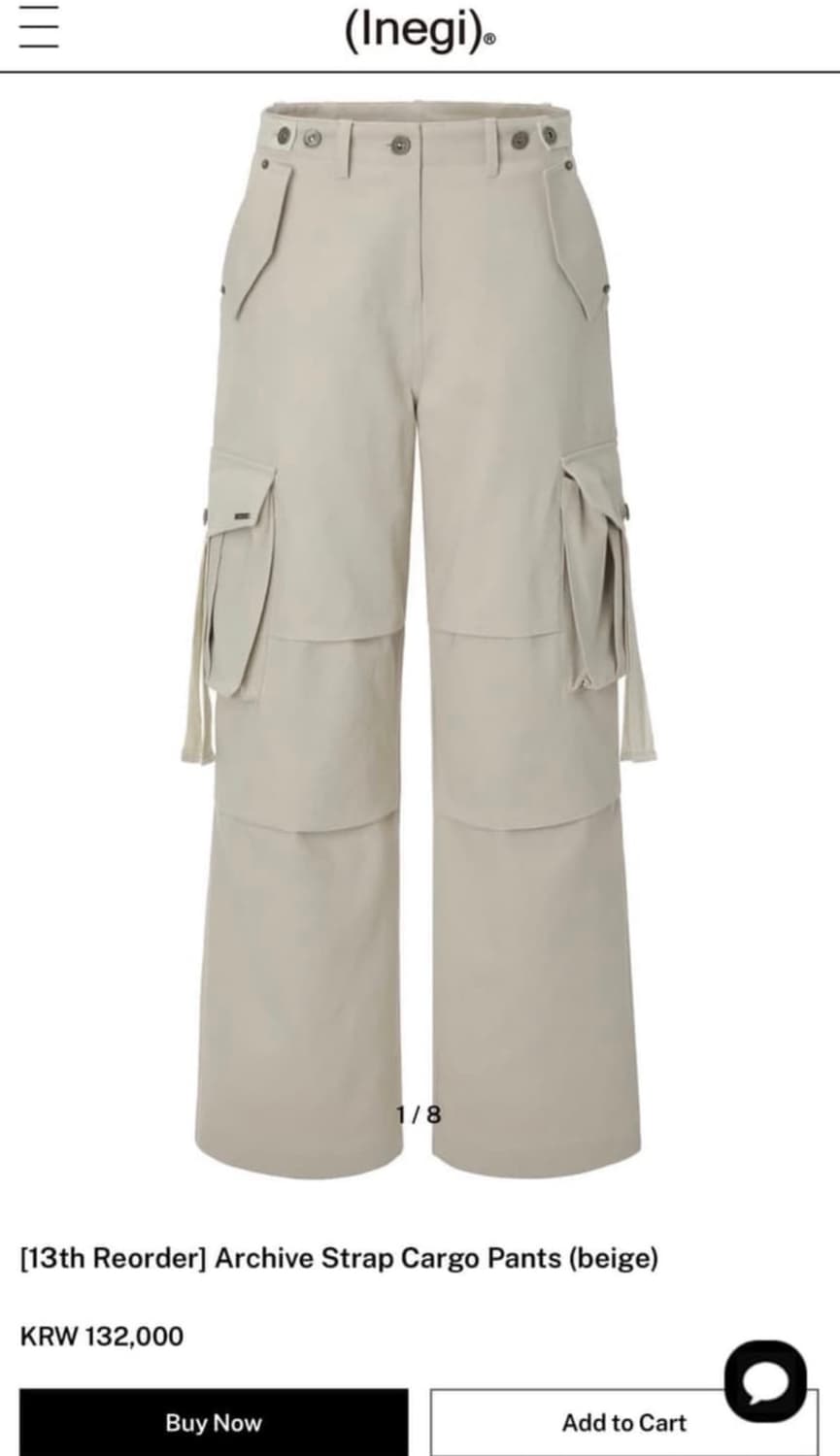 INEGI Archive Strap Cargo Pants 리뉴얼 전 상품이미지1
