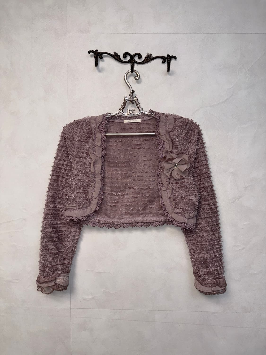 Axes Femme lavender crop tweed bolero cd 상품이미지1