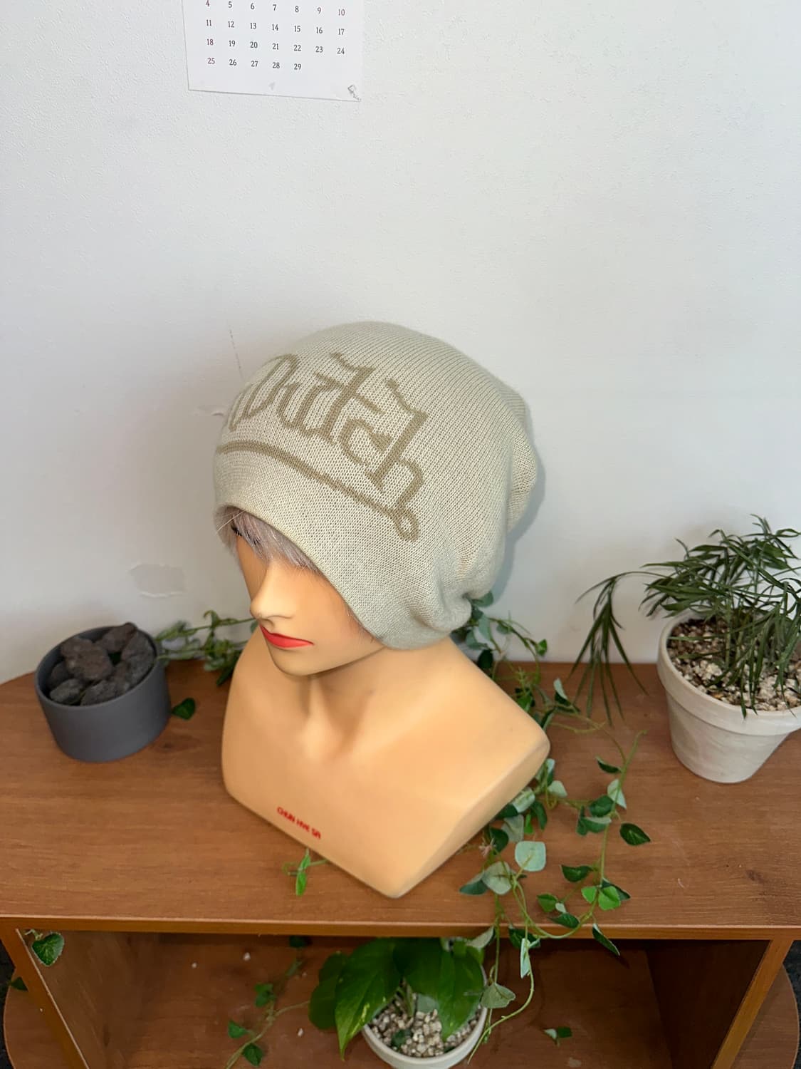 Von Dutch ivory loose knit 비니 상품이미지2