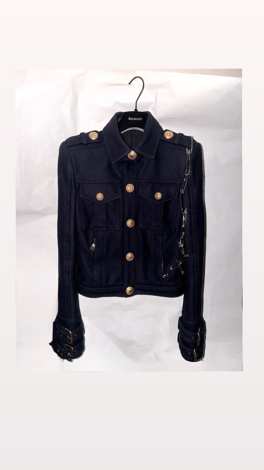 발망 2015fw 올리비에 루스테인 밀리터리 슬리브버클 오피서 재킷 상품이미지1