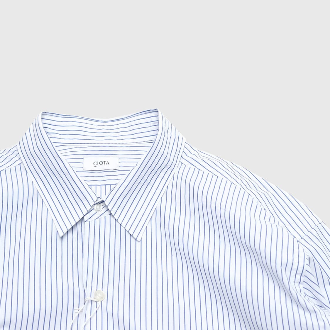 pencil stripe regular collar shirt  상품이미지2