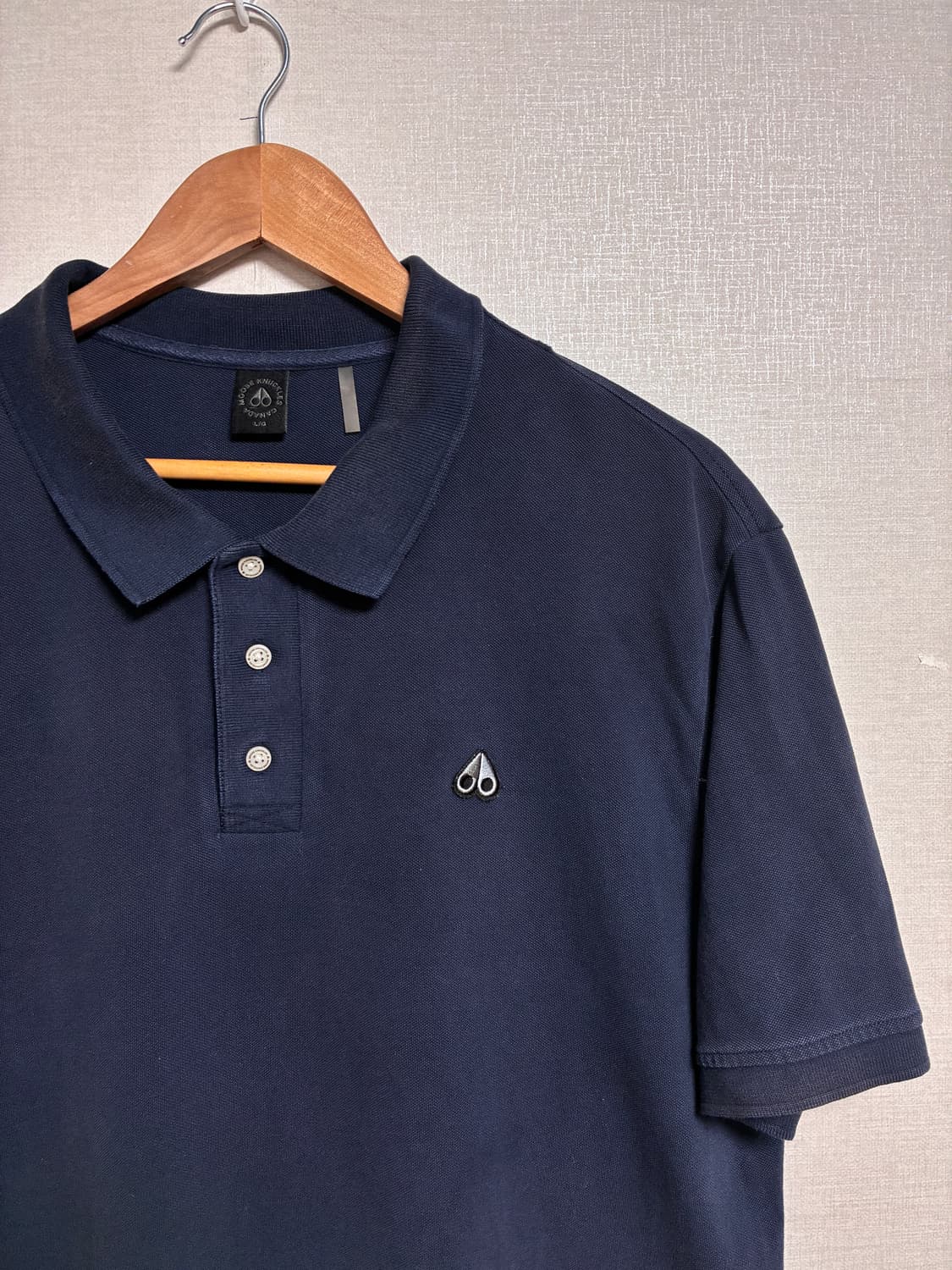 빈티지 무스너클 반팔 카라티 네이비 L 상품이미지1