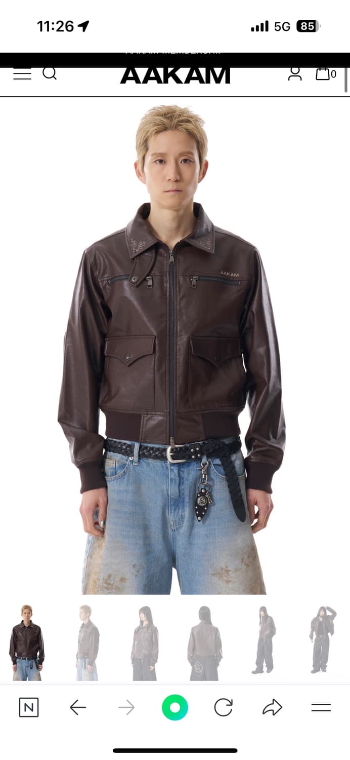 Western Collar Leather Jacket 2size 상품이미지1