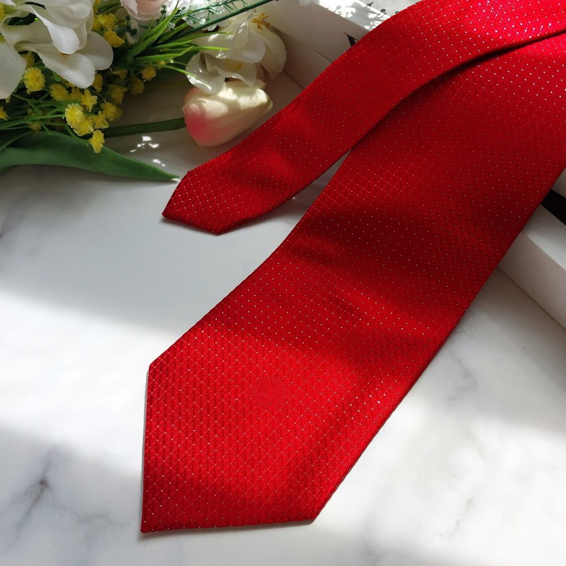 메트로시티 실크 레드 자카드 넥타이 9cm A+등급 K929
 상품이미지3