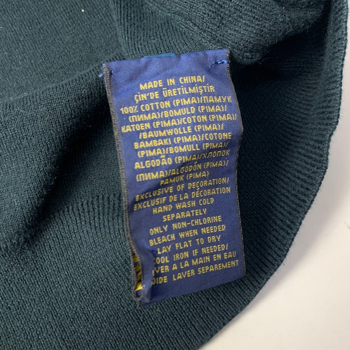 [XXL/정품] 폴로 랄프로렌 브이넥 니트 그린L1-0011 상품이미지4