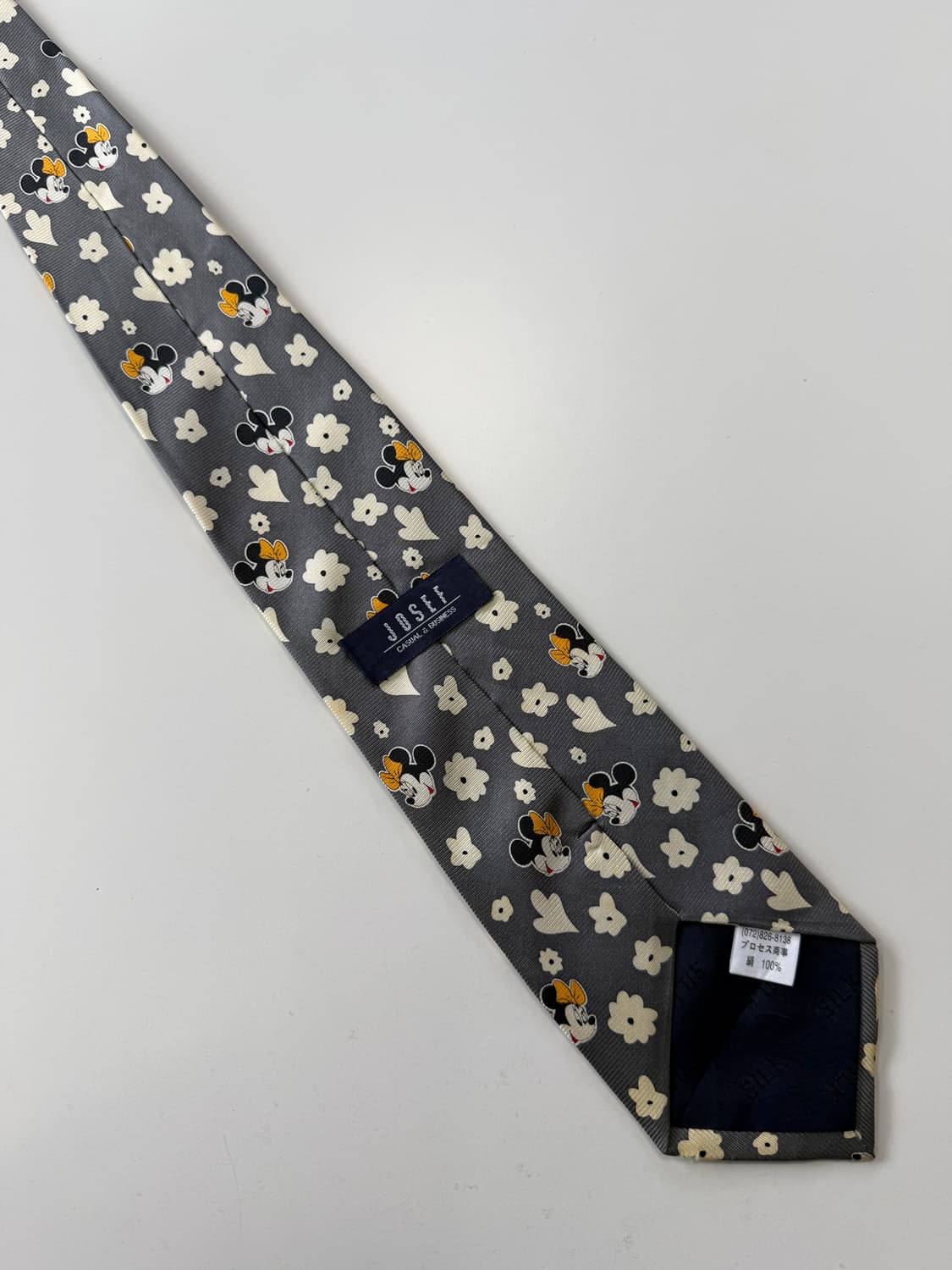 미키마우스 패턴 실크 넥타이 9.3cm 상품이미지3