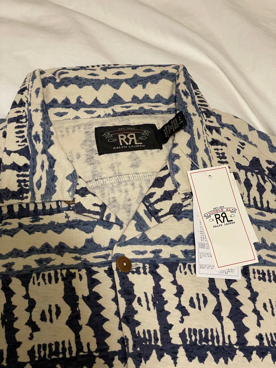 RRL 더블알엘 노티컬 프린트 저지 캠프 셔츠 사이즈s 상품이미지3