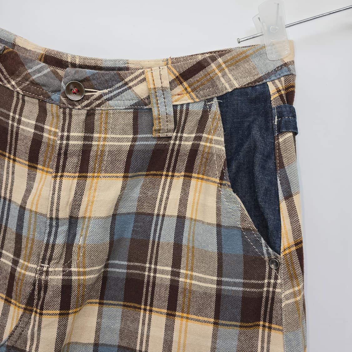 빈티지 체크 롱 스커트 상품이미지3